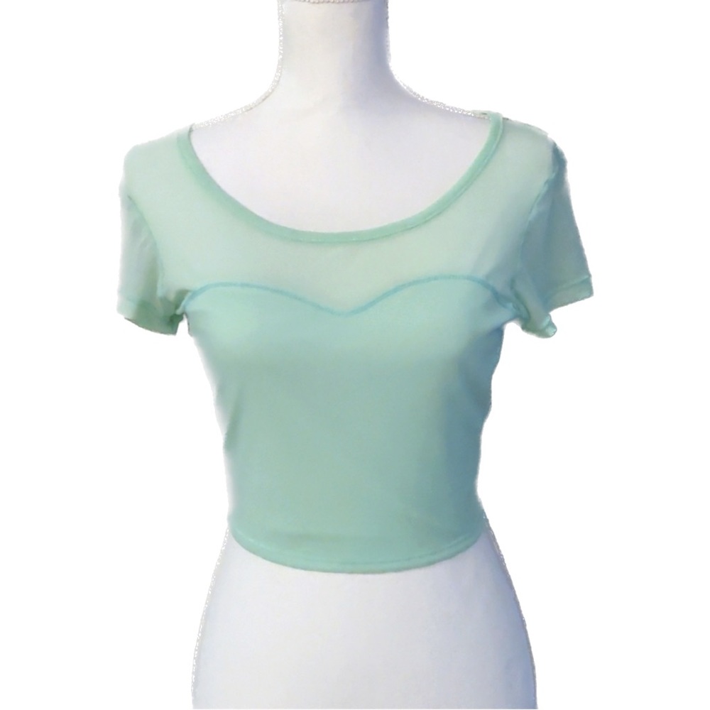 LA hearts mint green blouse size small